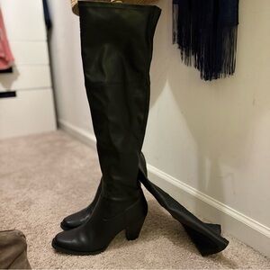 Black Over-the-Knee Women's Boots